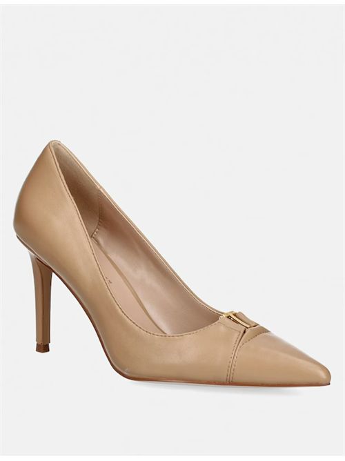 LEATHER DECOLLETE TWIN SET | 261TCP03013161 DELICATE SAND